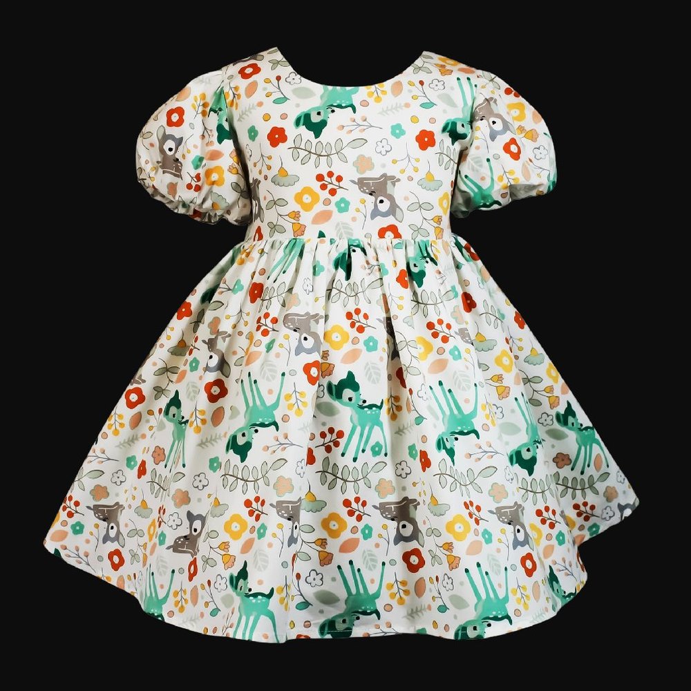 NWT:  Little Miss Marmalade Little Deer|Fawn Vintage Look Fit and Flare